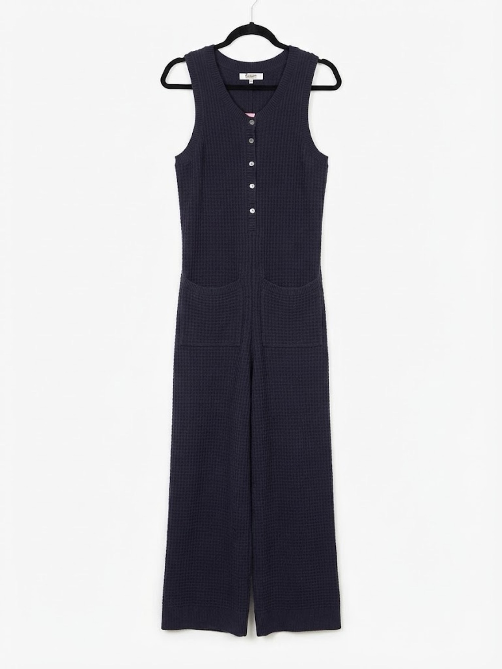 Smash + Tess Megan Waffle Wide Leg Romper Navy New with Tags Medium